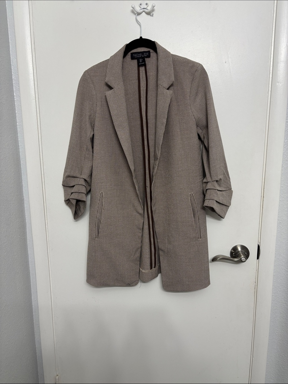 Rachel Zoe Taupe Open-Front Blazer